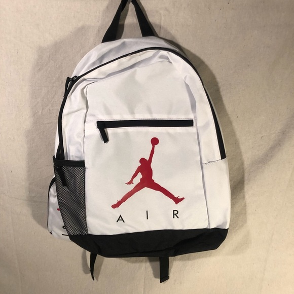White jordan air backpack with pouch - Picture 2 of 3